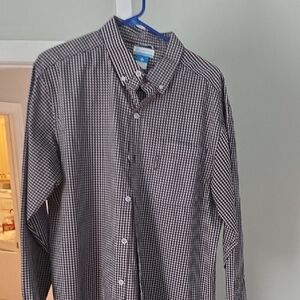 Men's Classic Black and White Gingham Shirt